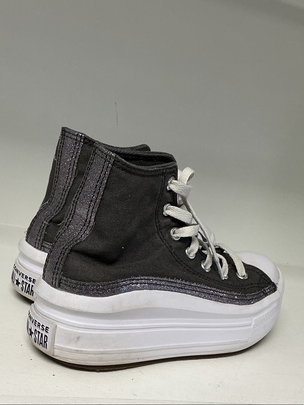 Converse Kids High-Top Platform Sneakers - Black & White